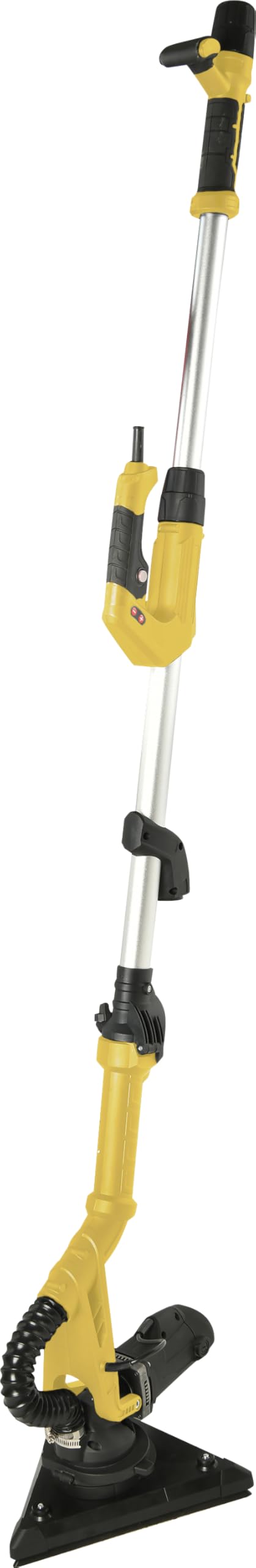 Güde Trockenbauschleifer GTBS 710 (230 V, 710 W, 1200-2500 1/min, 22,5 cm Scheiben-Ø, teleskopierbar, werkzeugloser Schleiftellerwechsel, inkl. Rund- & Deltaschleifteller, 24-tlg. Schleifpapierset)