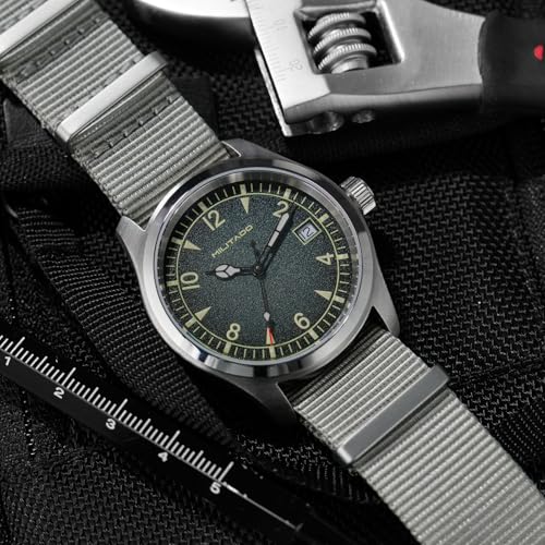 Image of TACTICAL FROG Militado ML08 Field Watch Japanese Sweep VH31 / 515 Movt with Calendar, Men's Military Watch Sapphire Crystal 10 ATM Waterproof Analog Watches for Men