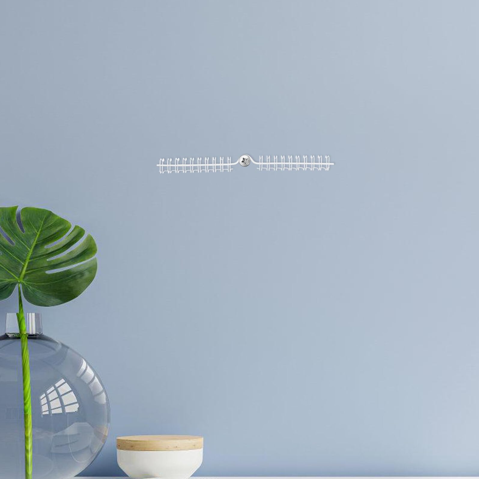 Anneaux de Reliure Spirale 9,5 Mm Blanc 10 Dents 100 Sets Crochets 20 Cm pour Calendriers Horizontaux Accessoires Bureau Organisateur Mural