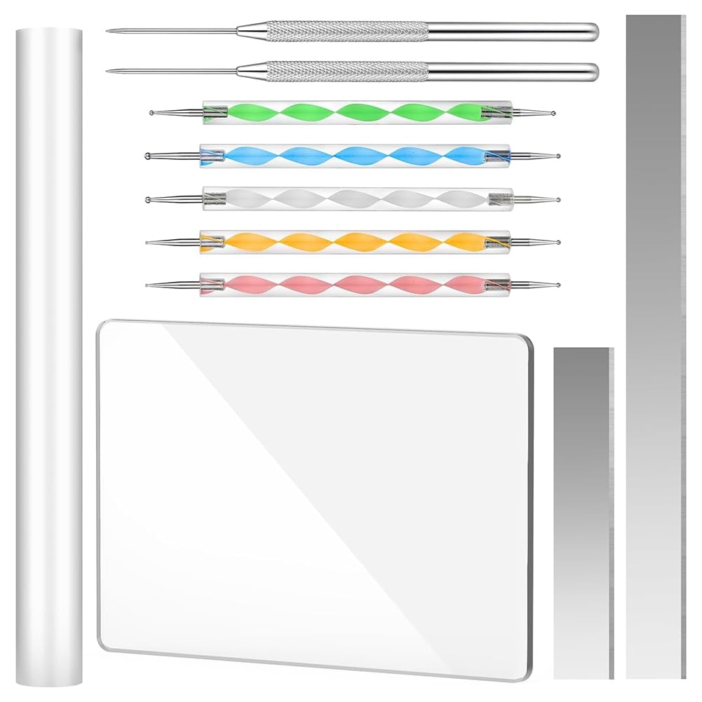 CTRLZS Polymer Clay Tools, 11Pcs Acrylic Clay Roller Sheet Set for DIY Cutting Shaping Sculpting