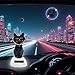 Black Solar Cat Dancing Cat Figure Car Ornament,Dancing Ornaments Solar Powered Car Dashboard Interior Decoration Desktop Decor Gift Window Party Car Desk Home，Learning and Education