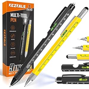 KEZKALS Gifts for Men, 2pack-9 in 1 Multi Tool Pen Set, Valentines Gifts for Men, Gifts for Dad, Presents for Men…
