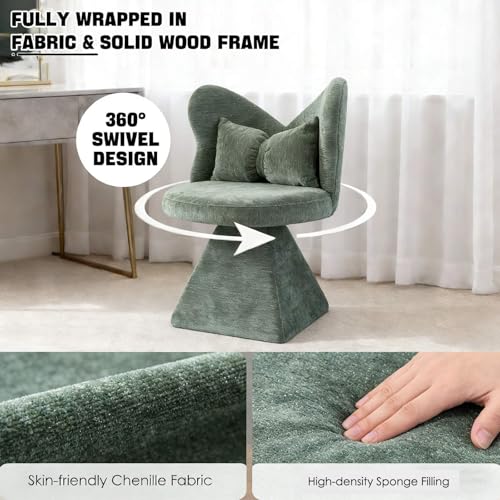 Sillón Plegable Chenille Verde miniatura 6