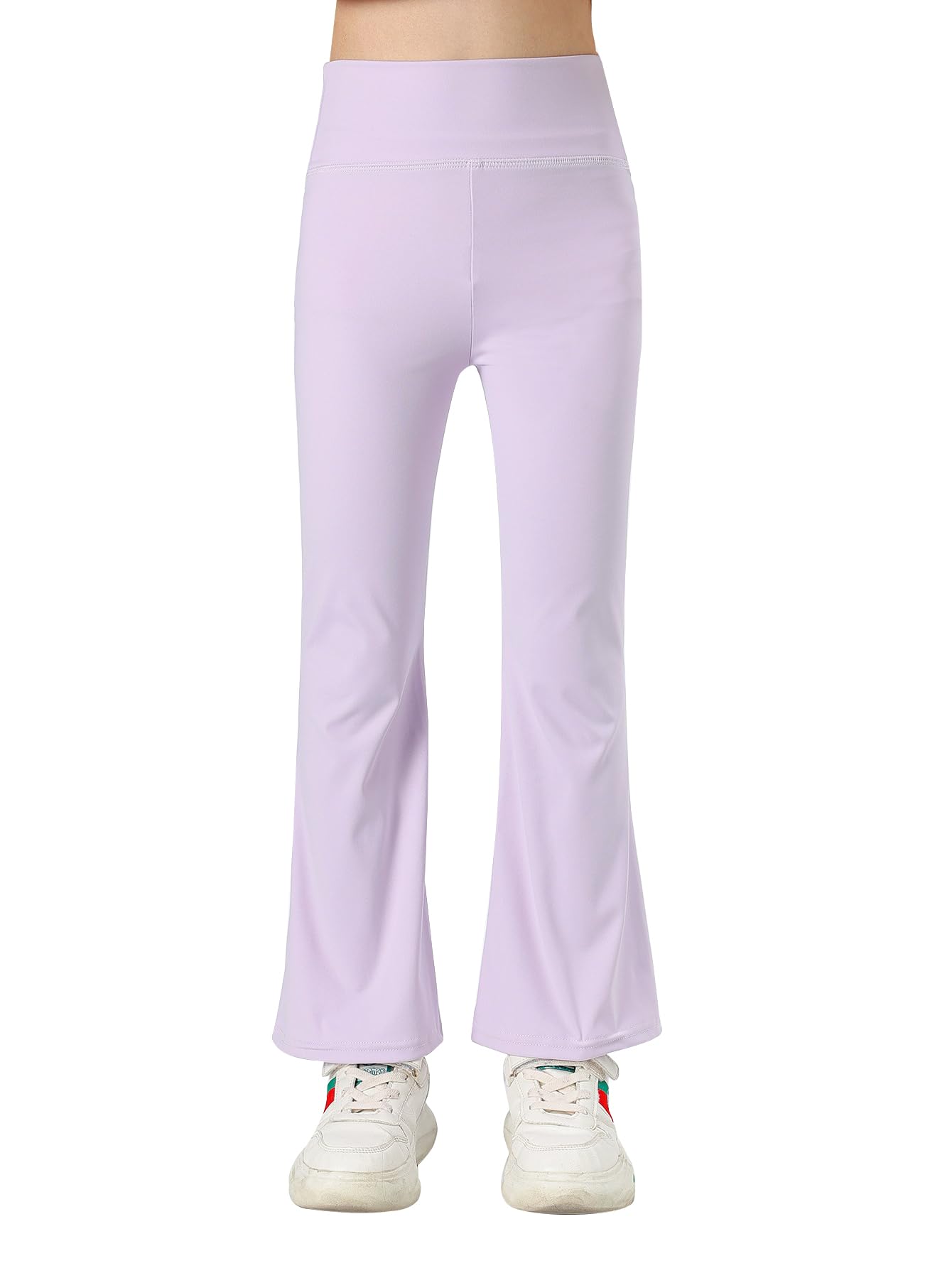 Leggings acampanados de cintura alta para niñas, pantalones deportivos para danza, yoga, pantalones deportivos para niños de 5 a 16 años