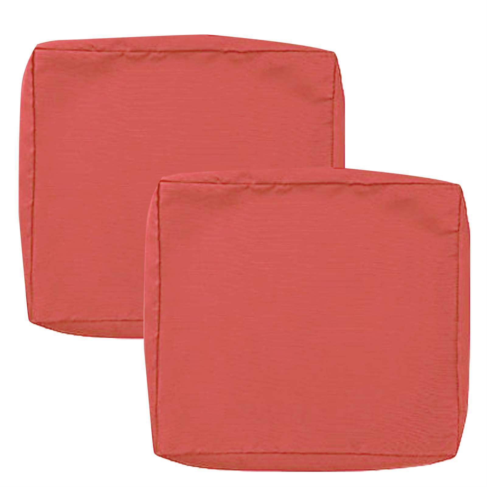 SK Studio Patio Cushion Covers Replacement, 2 Pack Waterproof Outdoor Furniture Seat Cushion Slipcover with Zipper for Garden and Backyard, Red 1