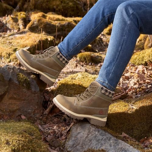Image of ANJOUFEMME Outdoor Hiking Boots for Women Waterproof - Womens Ankle Boots Lightweight Snow Winter Boots for Trekking Walking