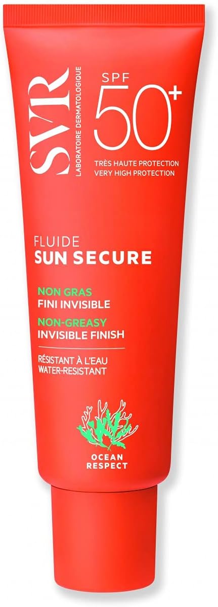 SVR Sun Secure - Fluide SPF50+ Fluido Viso Invisibile Biodegradabile, 50ml
