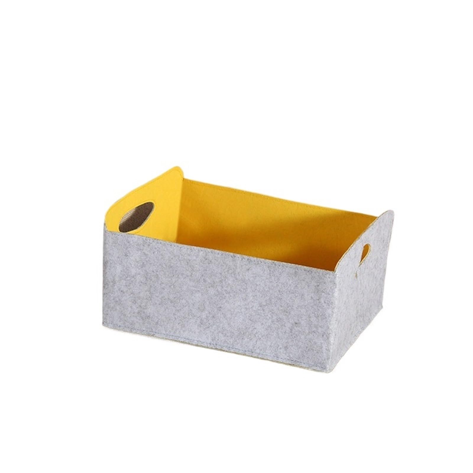 SNGUOQ 3/6pcs Storage Basket Felt Foldable Drawer Organizer Bin Cube Shelf Small Box For Closet Organizing For Clothing Storage,Organization(Yellow,6pcs)