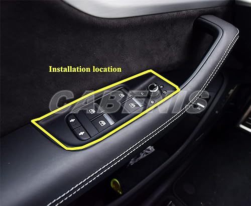 Miniatura 3 de Cubierta interior del reposabrazos de la puerta del automóvil, interruptor de elevación, panel de botón, para accesorios Audi Q7 Q8 2020-2022,