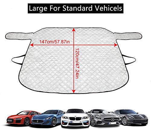 Image of Car Windshield Cover Sun Shade,All Weather Windshield Sunshade Cover Fits Most Cars SUV