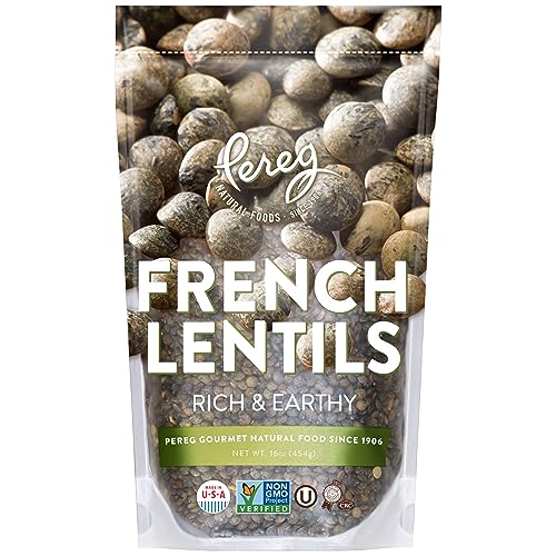 Pereg Du Puy French Green Lentils (16 Oz) - Lentil Beans Dry - Non-Gmo & Additive Free - Ideal For Stews, Indian Curries, Tacos & Soups - Vegan Diet-Friendly - High In Protein & Fiber