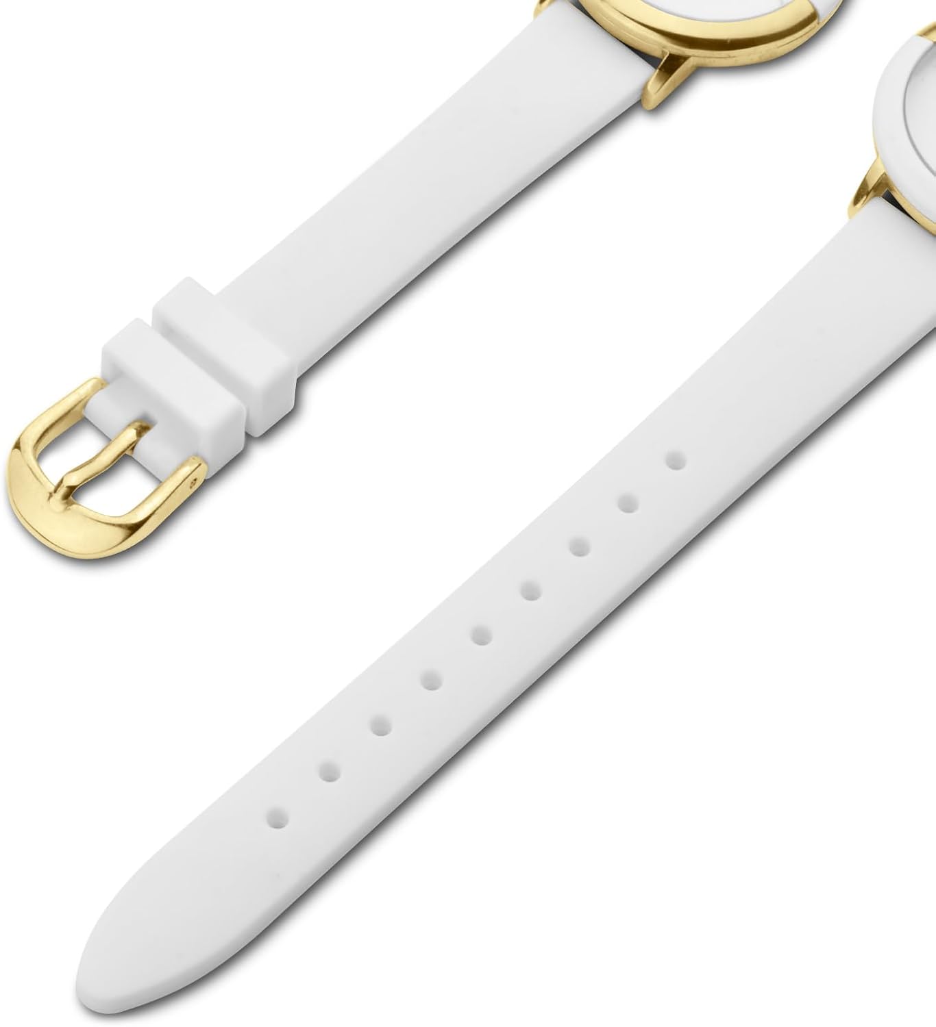 Letoff Women's Watch White&Black Silicone Strap, Minimalist Design, Lightweight Fashion Statement Timepiece Water Resistant 100ft - Image 3