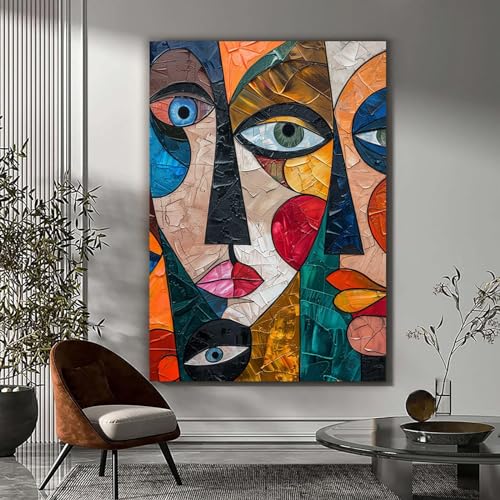 Tableau decoration murale abstraite 40x60cm encadrée pour salon