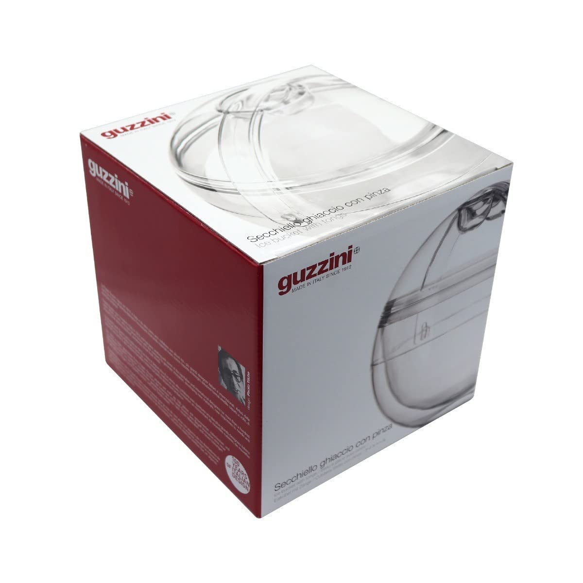 Guzzini 09870000 Seau à Glace Transparent 20 x 20 cm