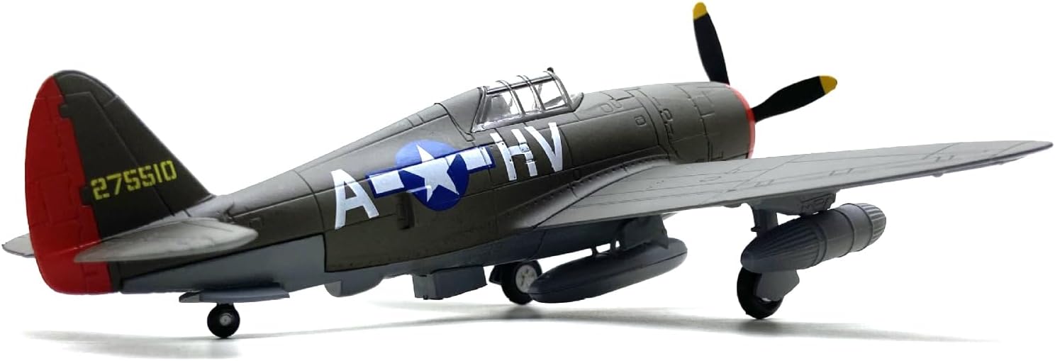 Alloy WWII USAAF P-47 Thunderbolt Fighter Model 1:72 Scale, Alloy Aircraft Toy for Collection Displaying Toys