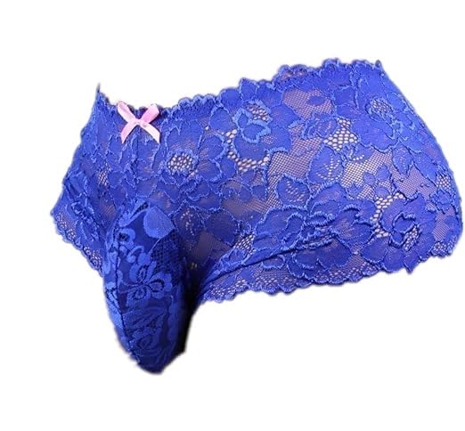 aishani Men's Lingerie Style Underwear - Soft Lace Pouch Briefs Panties,Breathable & Supportive for Everyday Wear