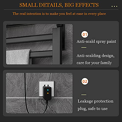 Chauffe-serviette électrique 80W LWX Smart : l'élégance technologique d'une structure compacte