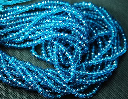 Perles de quartz bleu london 3.5mm pour créer un cadeau personnalisé