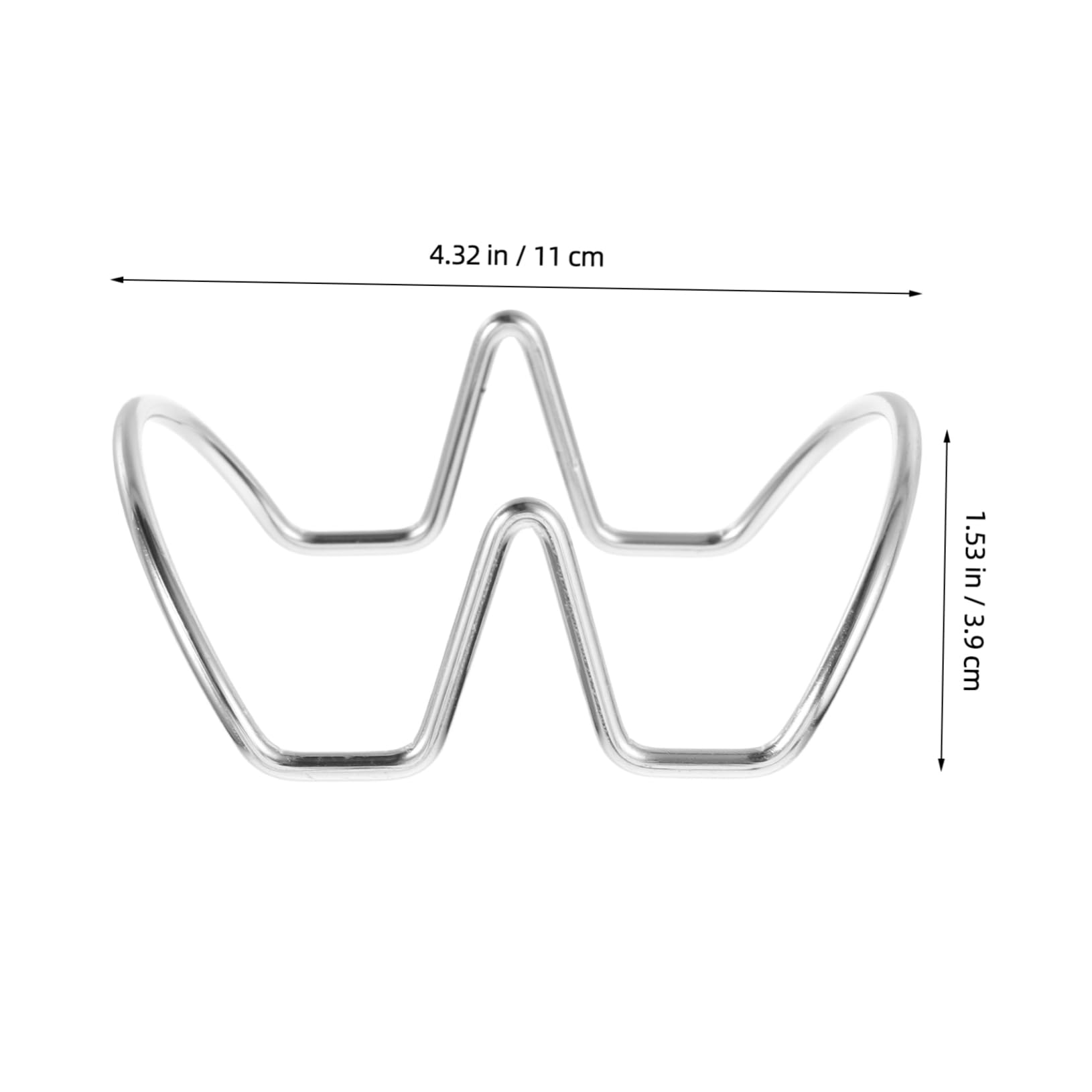 Alipis Cute Mini Taco Holder Stand Stainless Steel Taco Rack Tortilla Basket for Parties Snacks