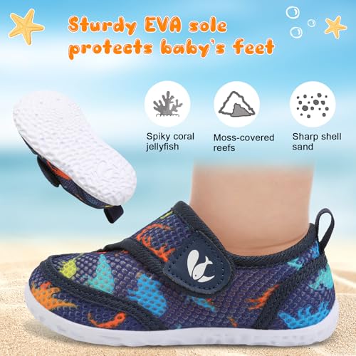 Image of FEETCITY Toddler Water Shoes Boys Girls Swim Shoes Quick Dry Kids Aqua Socks Barefoot for Beach Swimming Pool