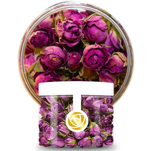 Rosie Rose essbare Damaszener Rosenblüten, 10g Getrocknete Blumen für Hochzeitstorten, Backen & Kochen, Natürliche, Geschmacksintensive Rosenblüten als Deko für Kuchen und Speisen