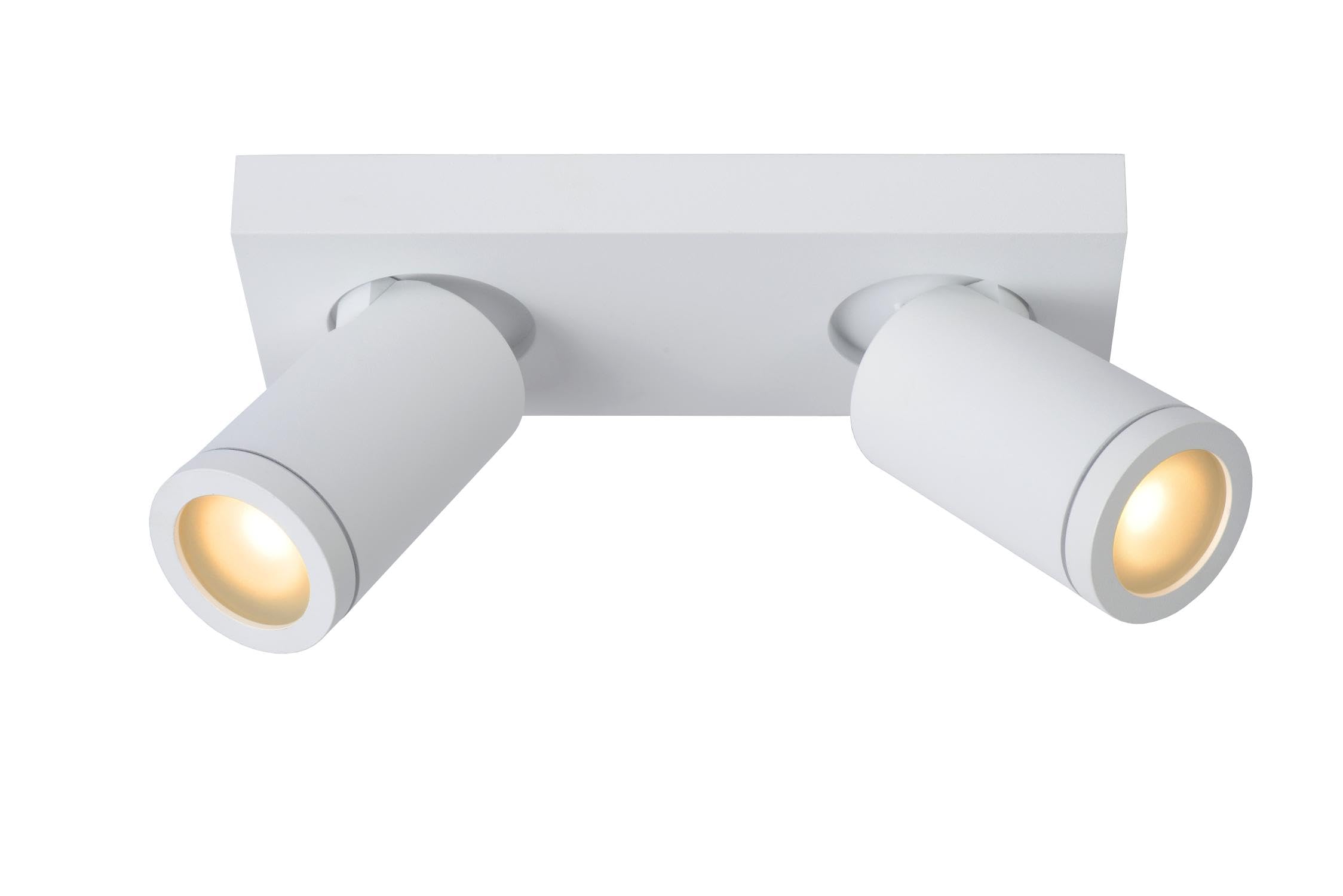 LUCIDE Taylor - Ceiling Spotlight Bathroom - LED Dim to Warm - GU10-2x5W 2200K/3000K - IP44 - White