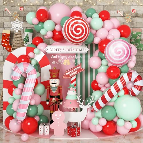 Ballons en aluminium pour le Nouvel An et arche de Noël pastel multicolore