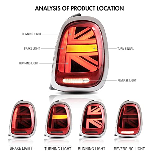 Farol Principal Para BMW Para MINI F55 56 2014-up Lanternas traseiras Acessórios do carro Luz trasei