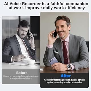 Registratore vocale con intelligenza artificiale, trascrivi e riepiloga con tecnologia AI, controllo tramite app, supporta 152 lingue, custodia magnetica, memoria 64 GB, registratore audio per lezioni