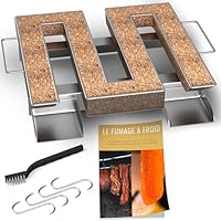 Kaltrauchgenerator/Räucherschnecke für Räucherofen Fleisch und Fisch + 4 Fleischerhaken und 1 Reinigungsbürste - Gratis E-Book