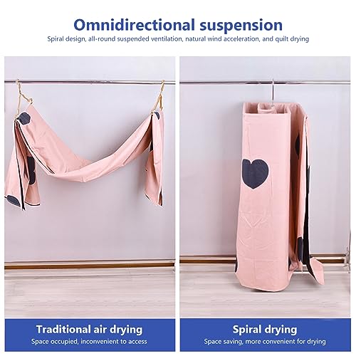 Cintre de sèche-linge en spirale pliable pour sécher une couette sans encombre