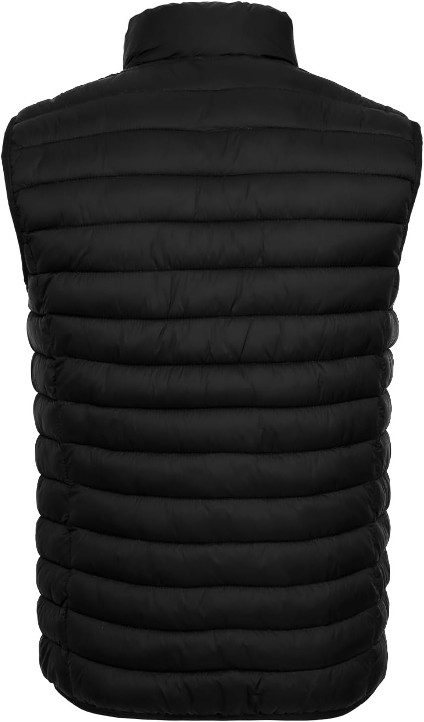 Men's Lightweight Puffer Vest Water-Resistant Golf Outdoor Winter Sleeveless Puffer Vest - Image 3