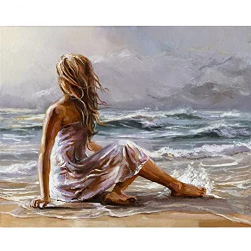 Peinture diamant 5d fille abstraite broderie point de croix 40x50cm