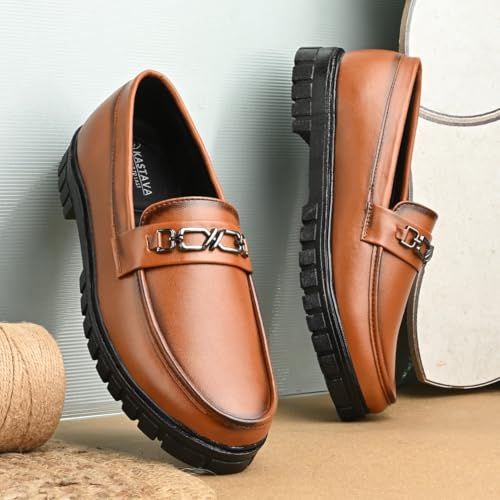 Image of KASTAVA KS 105 Ultra Comfort Breathable Cushioned Insole Slip-On | Lightweight Everyday Casual Loafers for Men