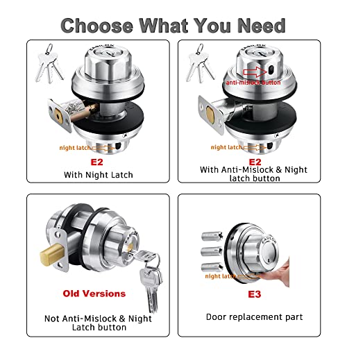 Easilok Twist To Lock Deadbolt Lock Keyless,Either Keeping Front Door Lock Locked As Well Unlocked Status As You Want By Child Safety Lock-Dead-Button On Interior Door Knob,Single Cylinder #TOP1