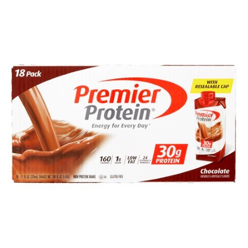 Premier Nutrition High Protein Shake, Chocolate 11 Oz, 18Count