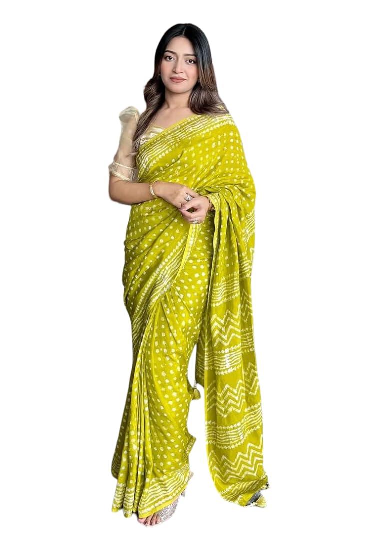 Trendy Yellow Printed Cotton Linen Saree for Women | Soft Lightweight Daily Wear & Festive Ethnic Saree-image-26