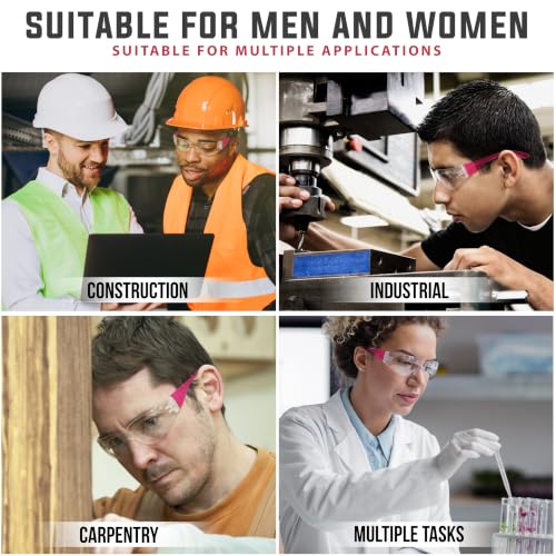 Image of BISON LIFE Clear Safety Glasses - ANSI Z87.1 Certified Scratch & Impact Resistant Eye Protection Goggles for Men & Women