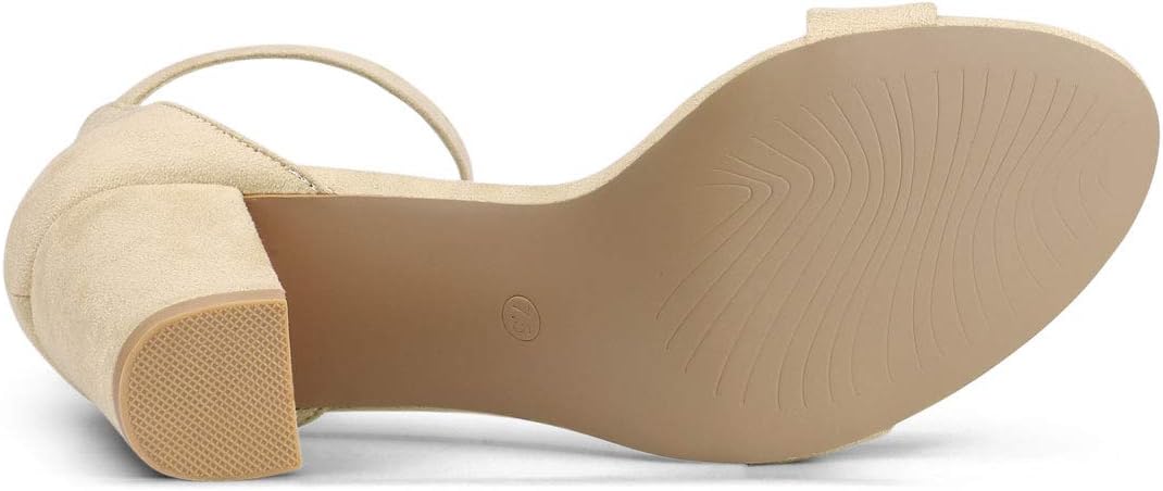 Allegra K Women's Open Toe High Chunky Heel Buckle Ankle Strap Sandals - Image 6