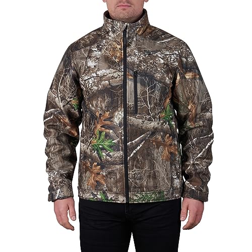 Milwaukee 224C-212X M12 QUIETSHELL Lithium-Ion Cordless Heated Jacket (3 Ah) - 2XL, Realtree EDGE Camo