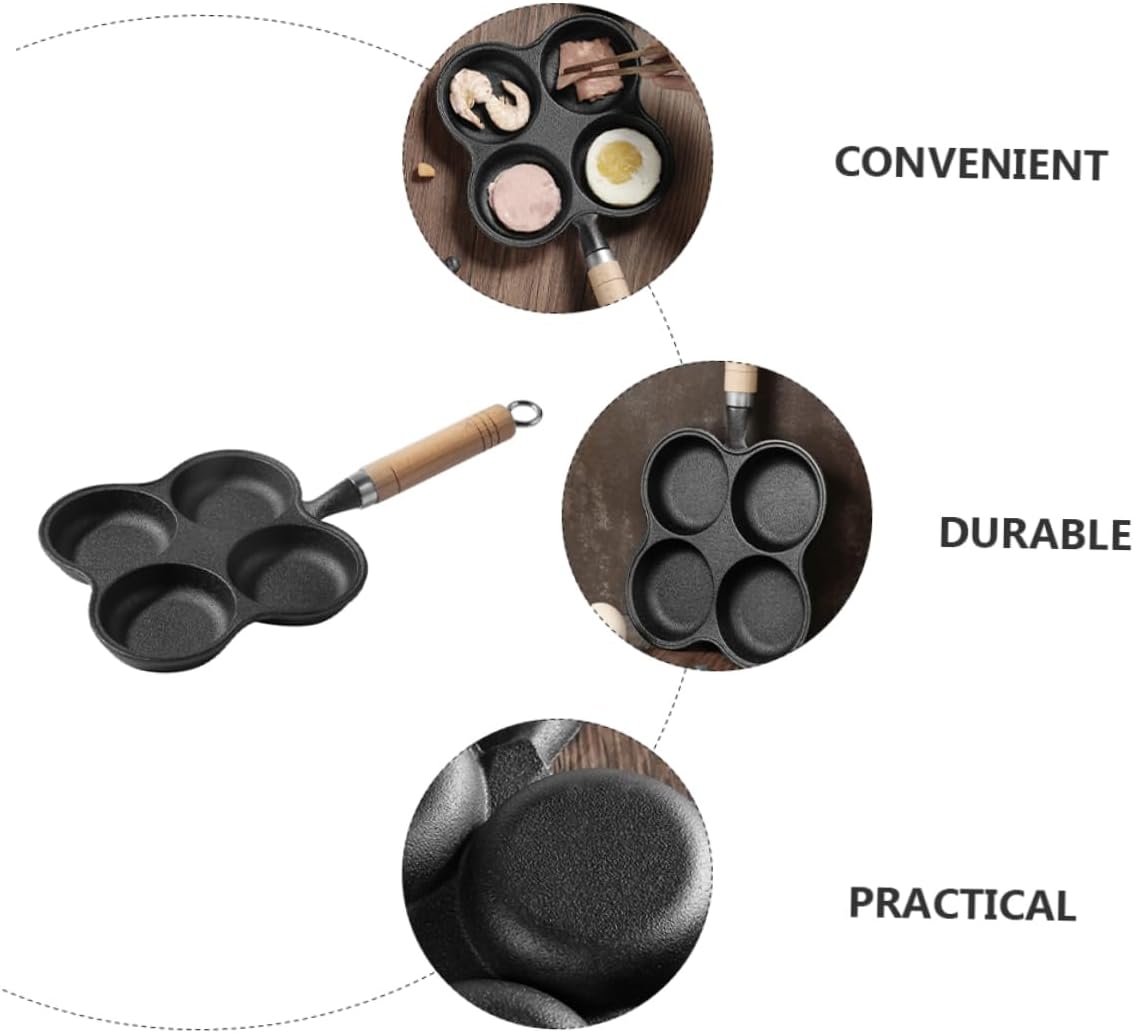 Zerodeko Kitchen Egg Frying Pan Non Stick Pan for Eggs Easy to Use Cast Iron Mold