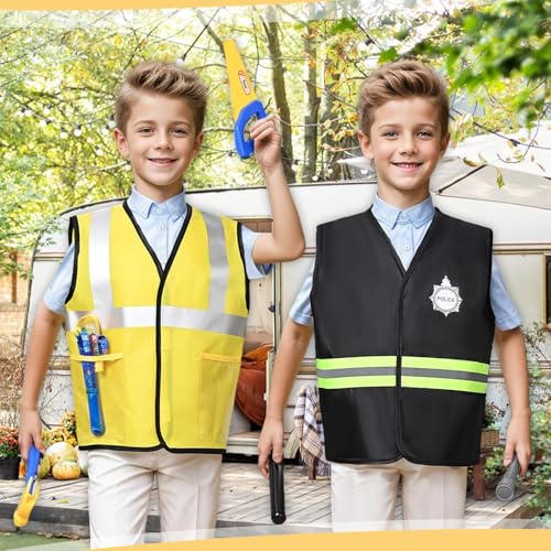 HarnyLoom Kids Police Fireman Explorer Construction Worker Costume - Image 4