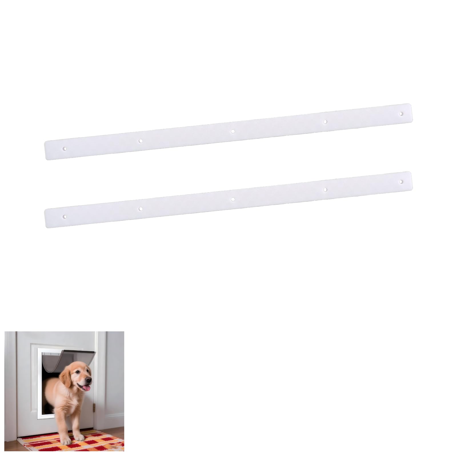 Supports de rabat PetSafe pour porte de chien - Lot de 2 rechanges blancs avec vis