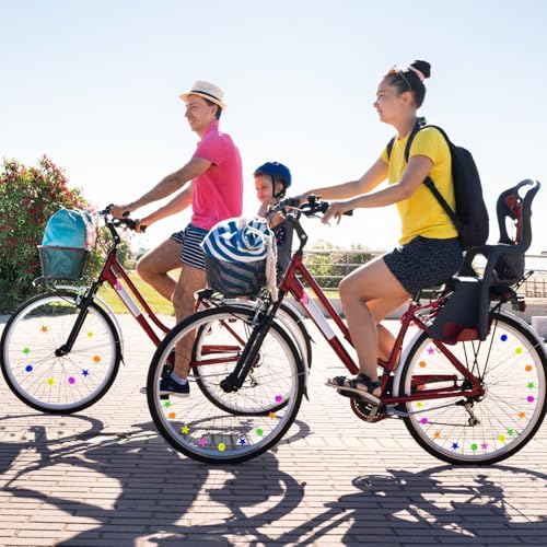 image for GAQWOK 72-Piece Colorful Bike Wheel Spoke Beads - Assorted Shapes & Co