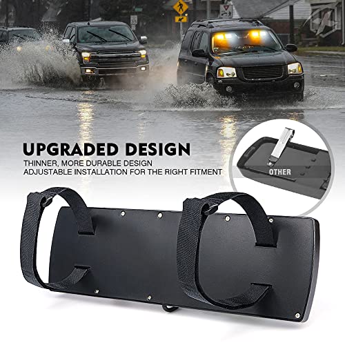 Xprite White/Amber 2-in-1 Visor Strobe Lights Interior Windshield Emergency Warning Lights for Police Firefighter Construction Vehicles Trucks by Xprite - Image 5