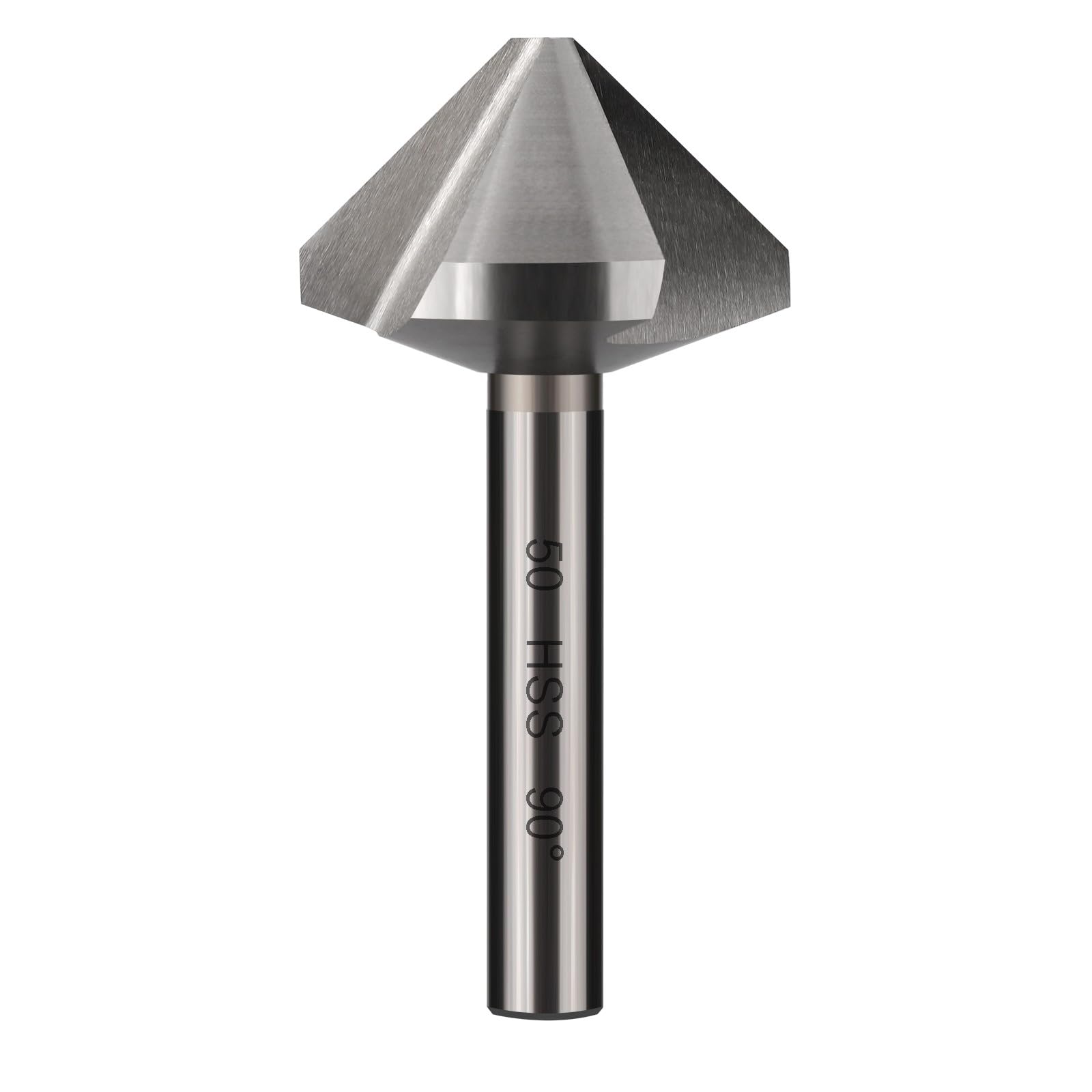 Vearter 50mm Countersink Drill Bit 3 Edge 90Β°, HSS High-Speed Steel M2 Chamfer Tool Metal Drill Bits, Deburring Tool for Metal, Stainless Steel, Aluminum, Wood, Plastic
