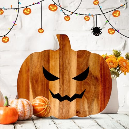 Tabla de Cortar de Madera con Mango en Forma de Calabaza miniatura 3