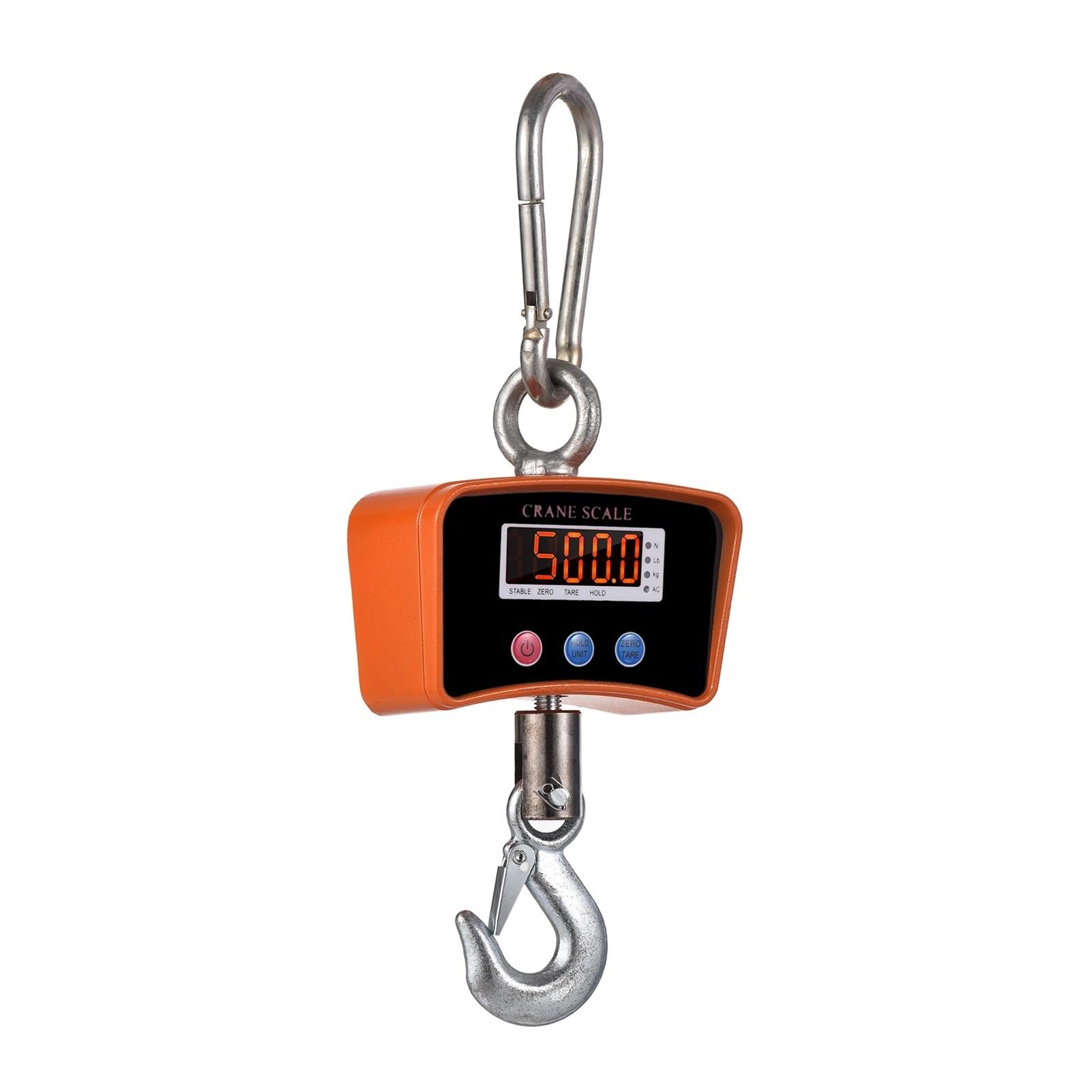 Digital Crane Scale, 500kg/ 1102lbs Digital LED Hanging Scale Heavy Duty Crane Scale 1500mAh Rechargeable Industrial Hook Scales Outdoor Work