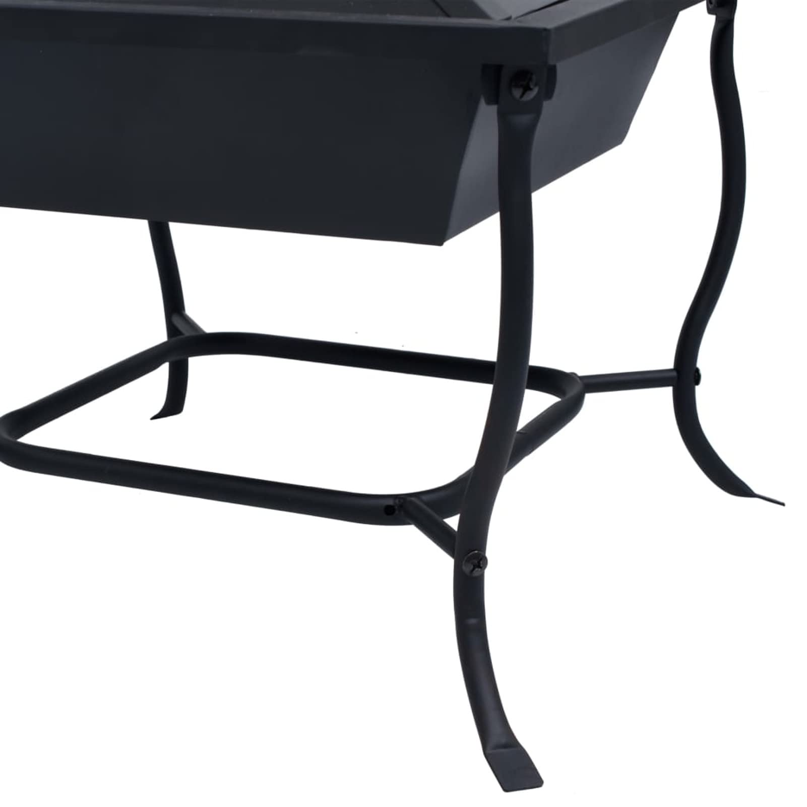 ShGaxin Czarny stalowy palenisko 45x45x45 cm, węgiel drzewny, palenie grill, węgiel drzewny i le?a, grill