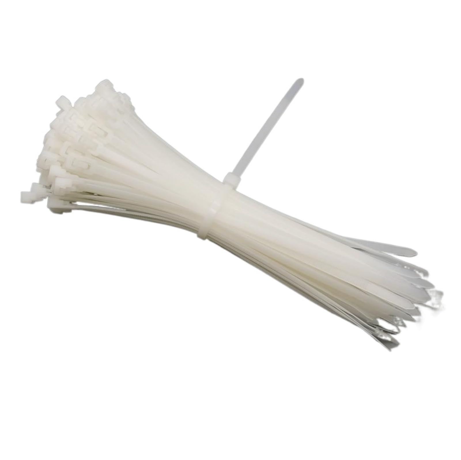 SePkus 5 x 200 mm lösbare Kabelbinder, farbige Kunststoffe, Schlaufenwickel, Nylon-Kabelbinder, Bündelbinder (Farbe: Weiß, Größe: 20 Stück) (weiß, 50 Stück)
